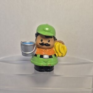 Fisher Price Little People Zookeeper w Bucket and Bananas Figure Kids Toy 2004